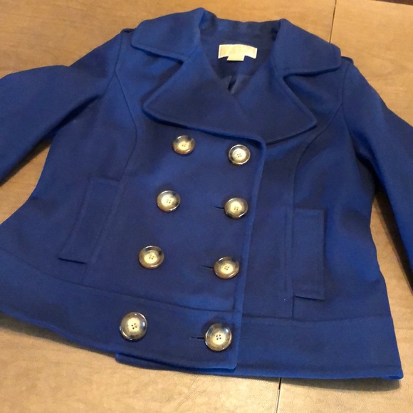 Michael Kors Jackets & Blazers - Michael Kors Lined Wool Navy Blue Coat Size 12